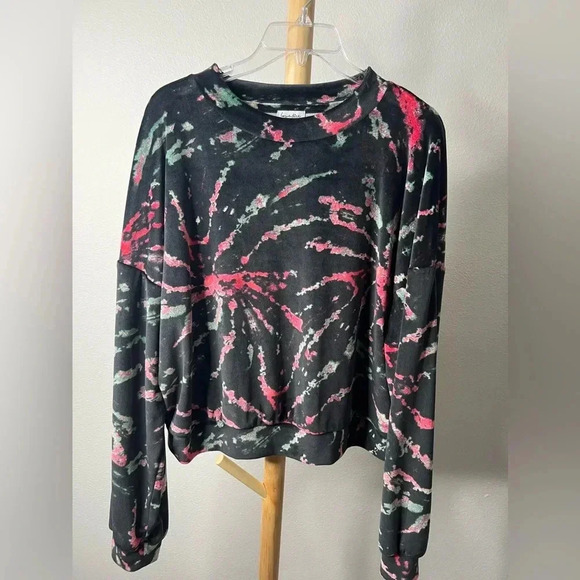 Junior's Drop Shoulder Velour Pullover sweater size XLarge - Picture 1 of 6